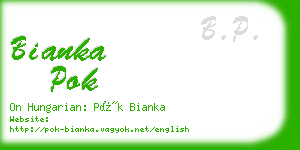 bianka pok business card